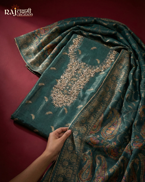 Trendy Neck Designs for Custom Unstitched Kurta Fabrics | Rajlakshmi Creation