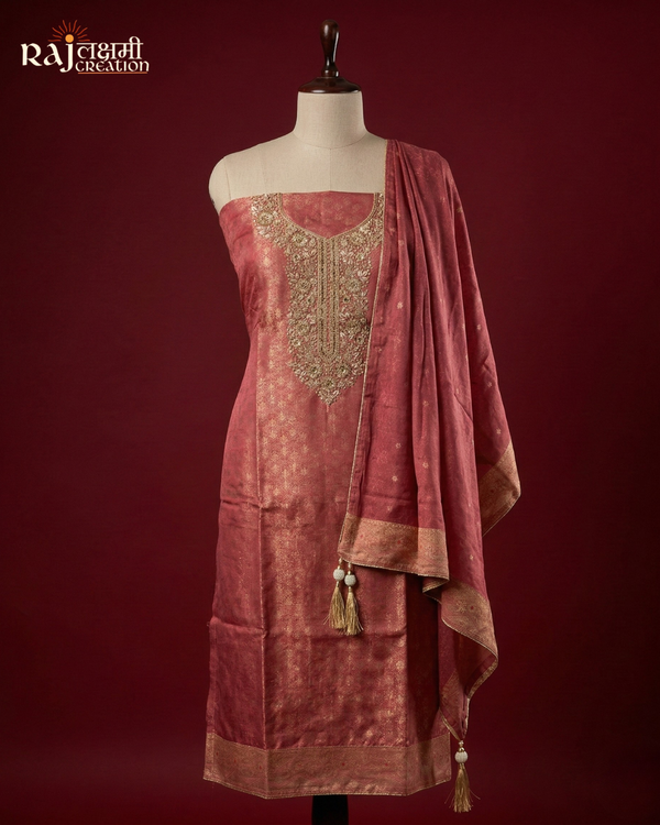 How to Identify Pure Zari Work on Unstitched Suits | Rajlakshmi Creation