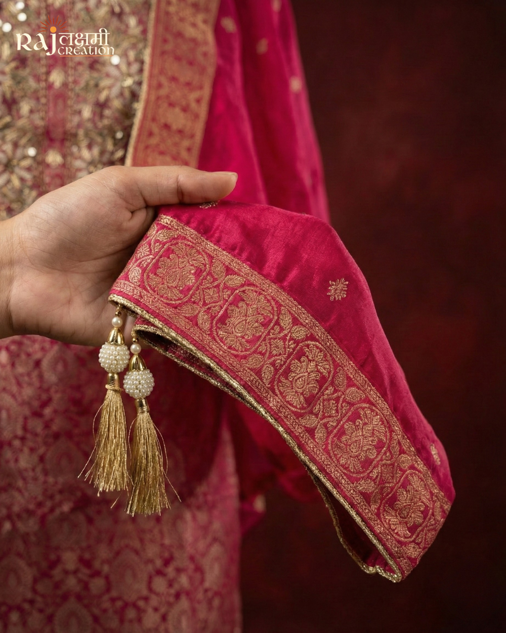 Turquoise Radiance: Luxury Zardosi & Mirror Work Tissue Ensemble