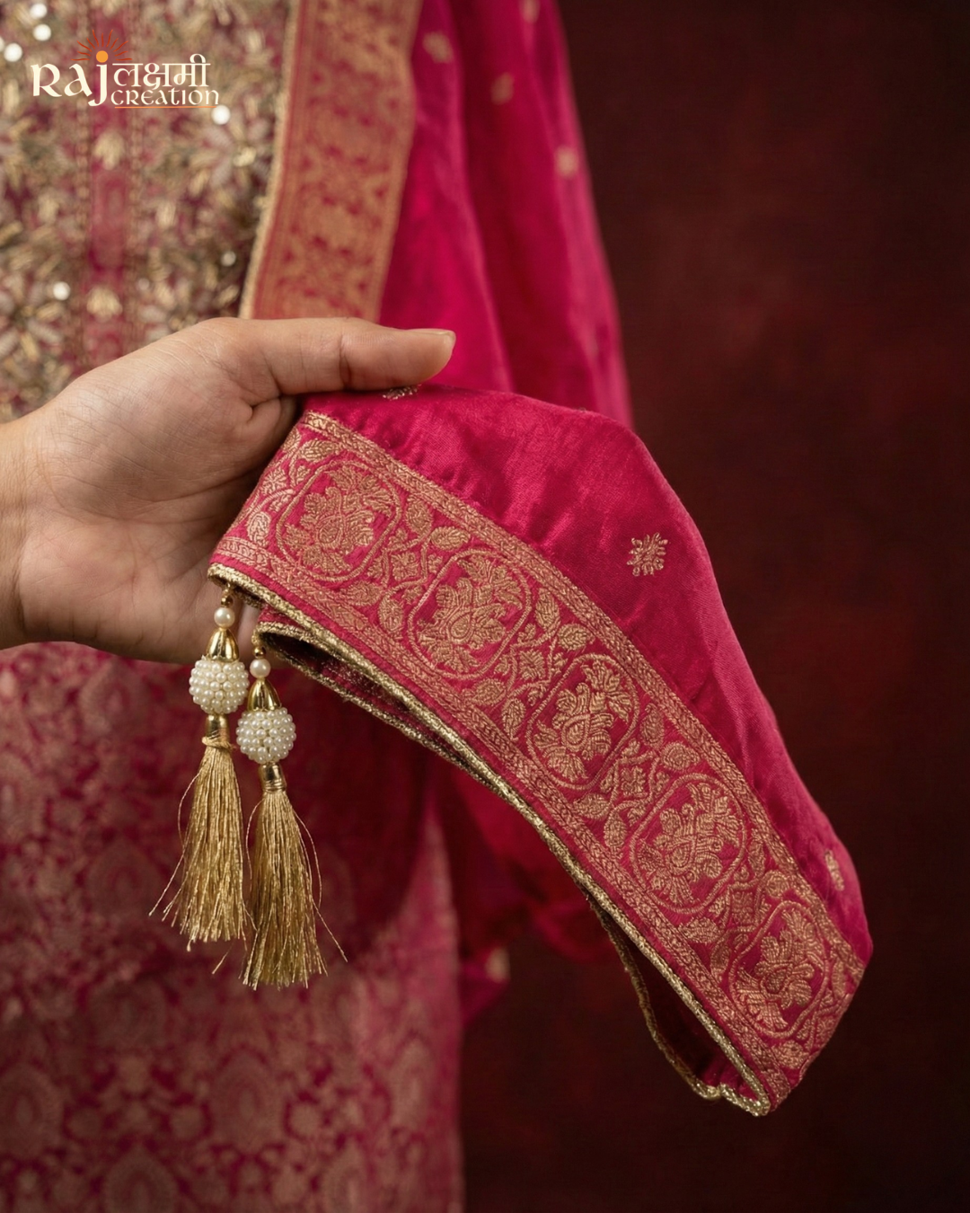 Turquoise Radiance: Luxury Zardosi & Mirror Work Tissue Ensemble