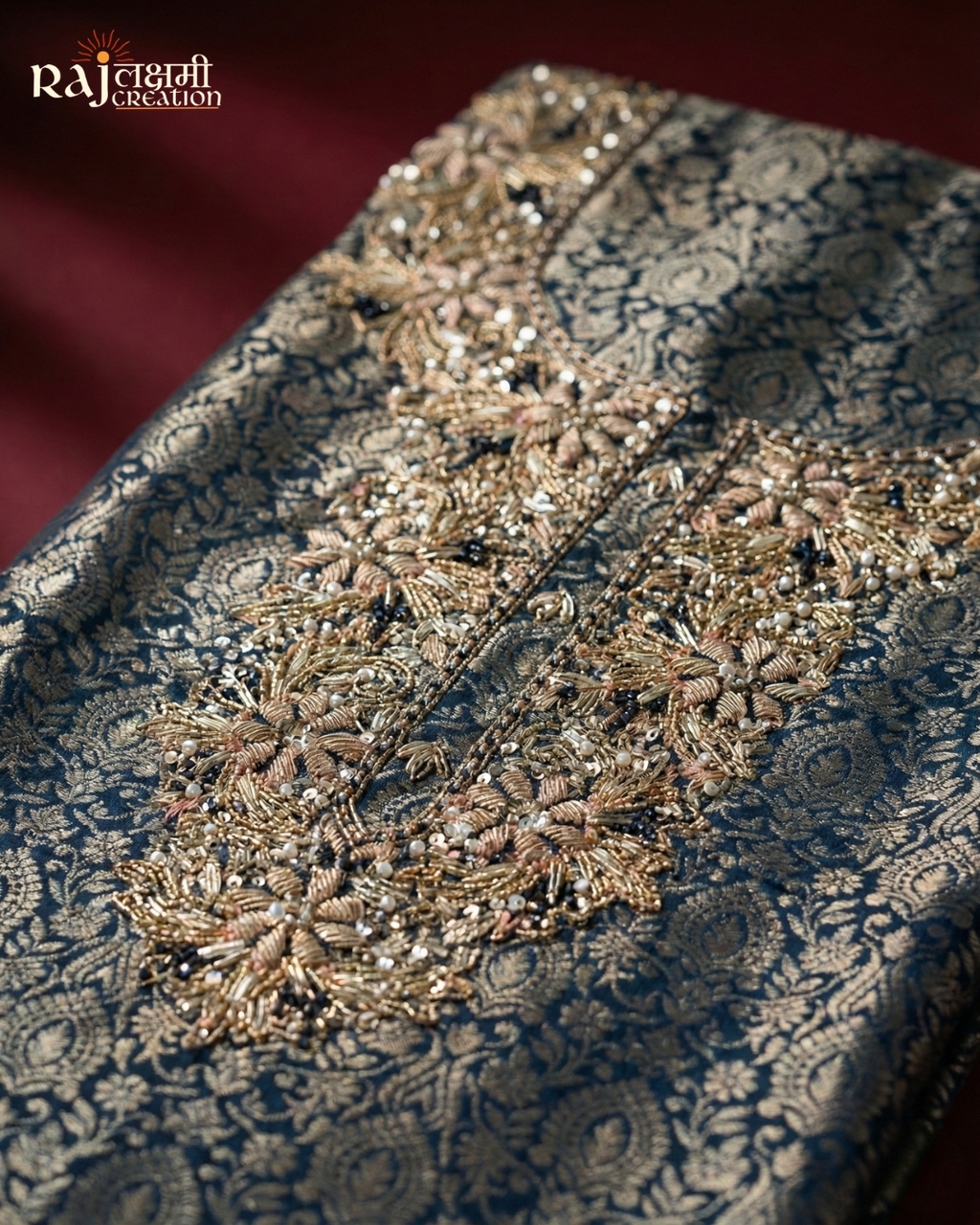 Imperial Elegance: Luxury Zari & Mirror Work Tissue Upada Ensembles