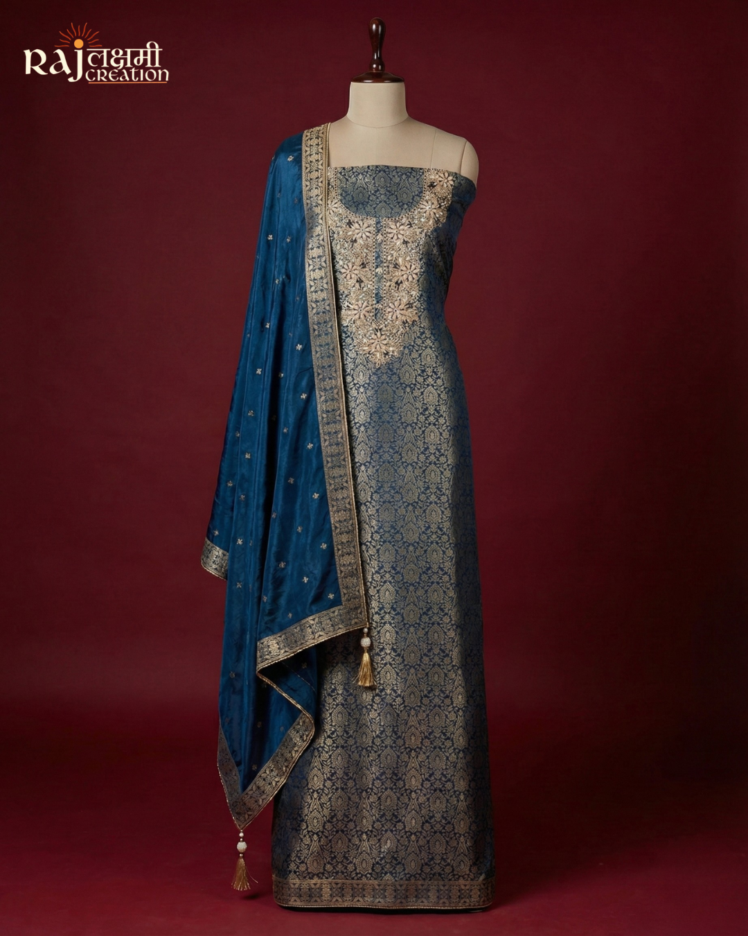 Imperial Elegance: Luxury Zari & Mirror Work Tissue Upada Ensembles