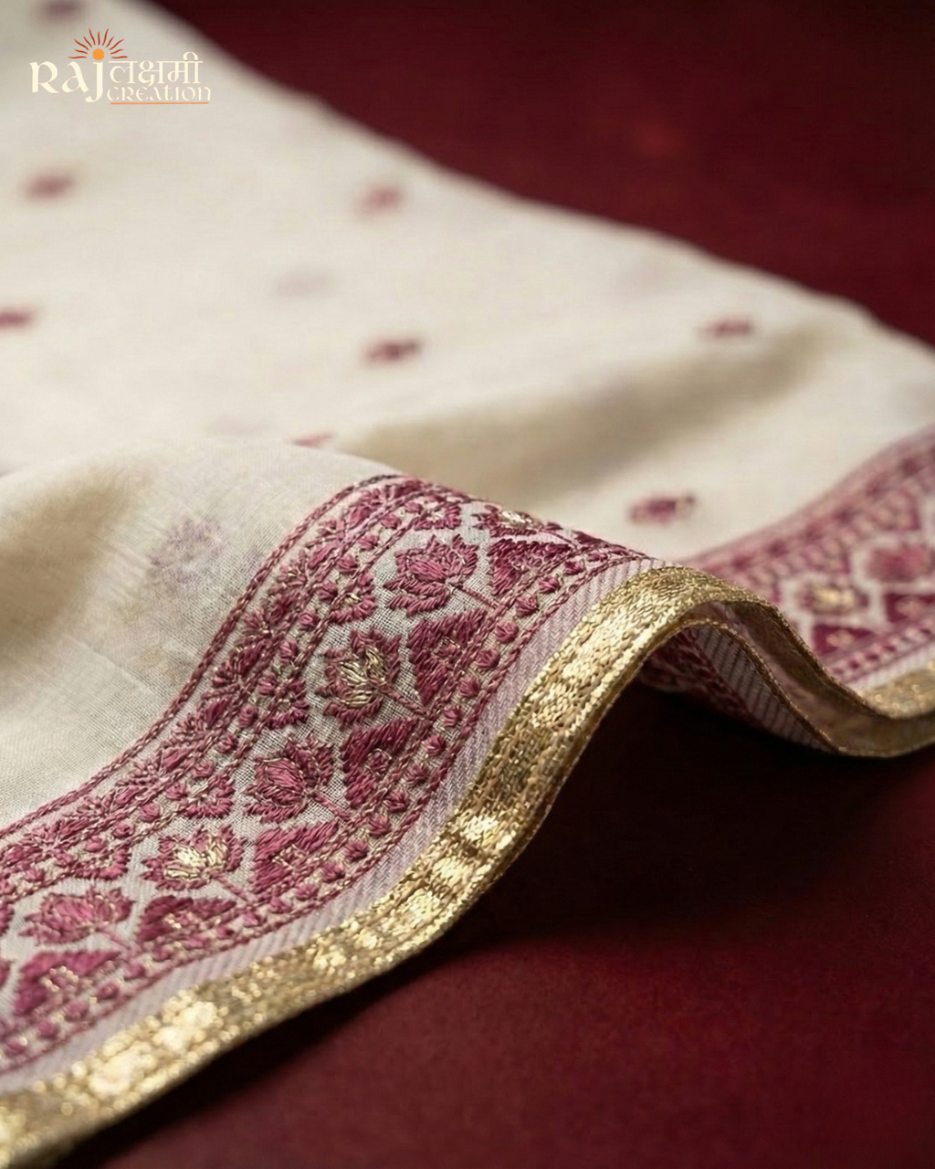 The Royal Ivory Edit: Zardosi-Embellished Tissue Silk Unstitched Suit