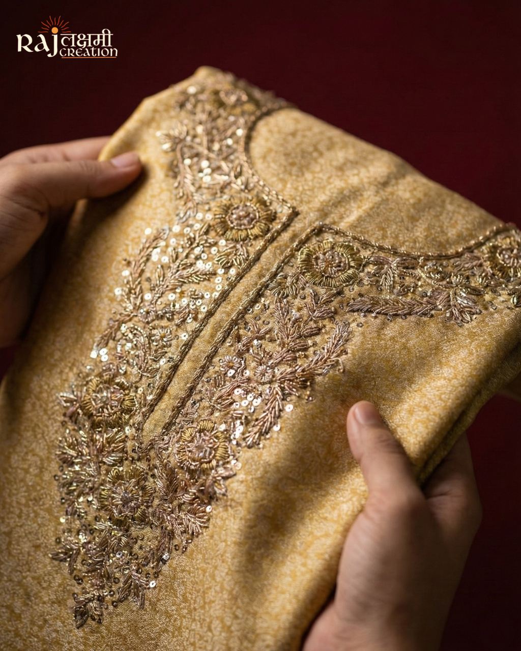 Premium Uppada & Tissue Zardosi Suit Ensemble