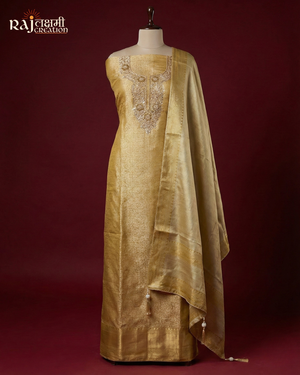 Premium Uppada & Tissue Zardosi Suit Ensemble