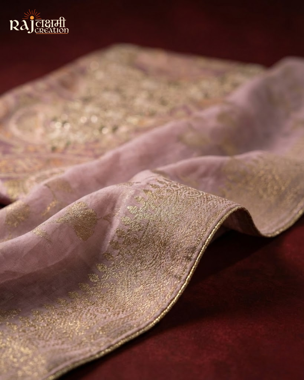 The 'Gulbahar' Woven Gajji Satin & Uppada Ensemble with Zardosi Artistry