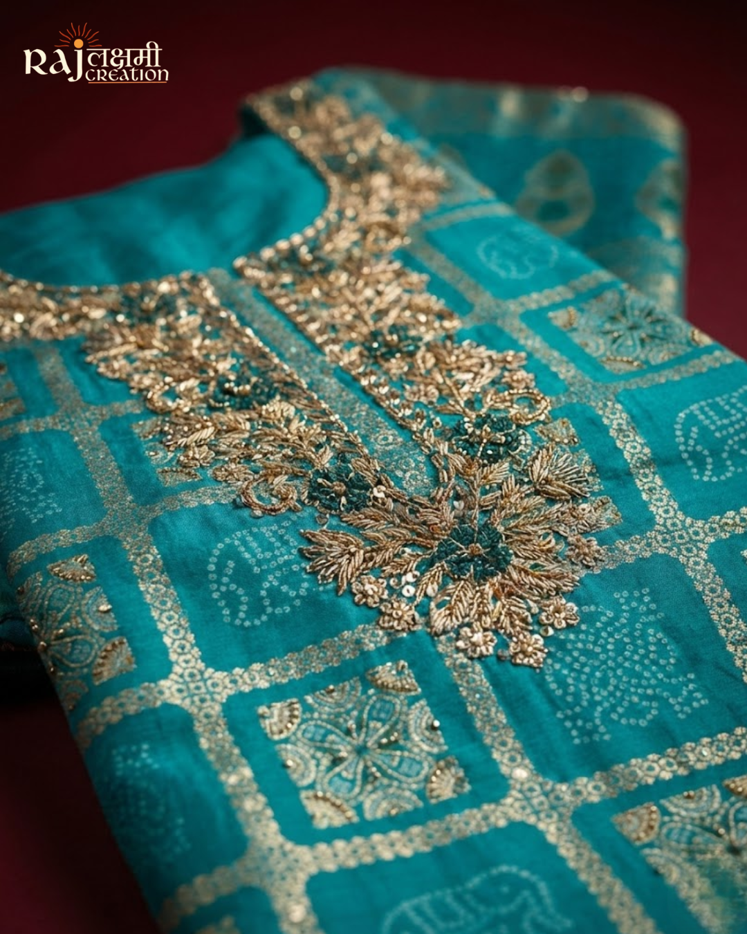 The 'Maharani' Heritage Dola Silk Suit Set  Zardosi & Patola Weave